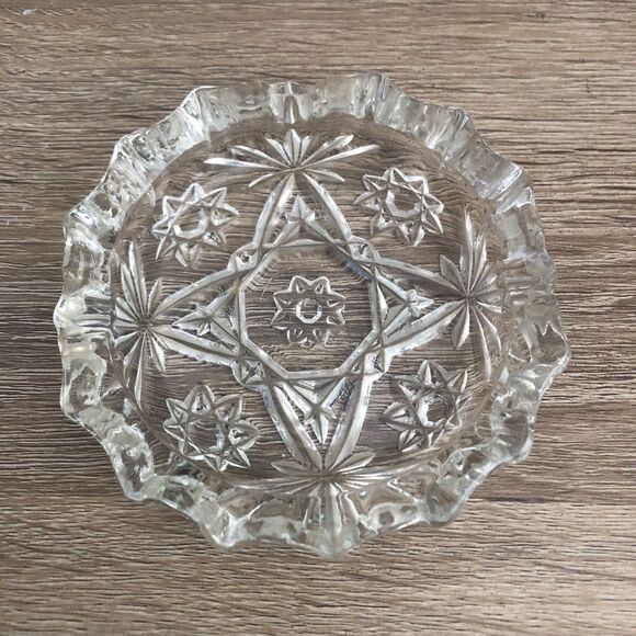 Vintage Anchor Hocking Early American Prescut Glass Ashtray Pattern EAPC Pattern - Picture 2 of 6